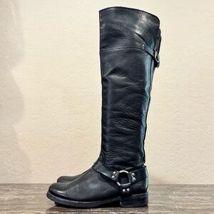 Frye Veronica Leather Harness OTK Boots